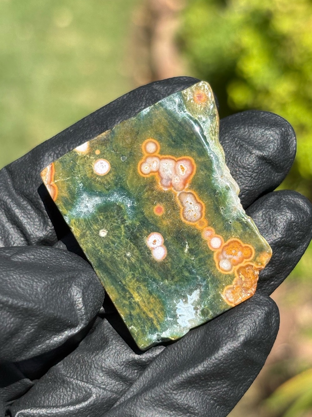 Small Ocean Jasper Crystal Slab - Polished Sea Jasper